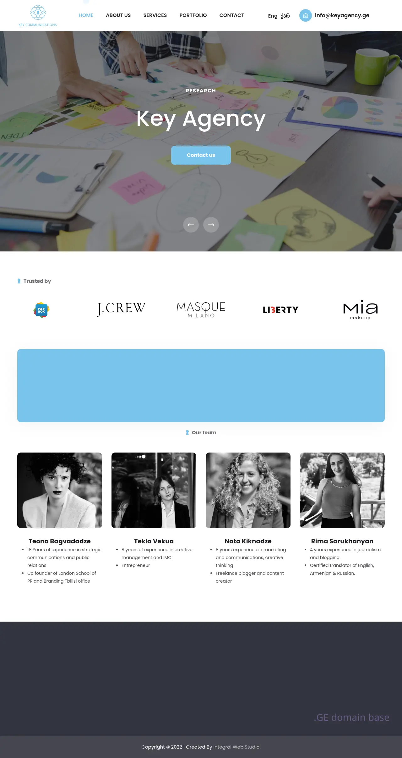 Screenshot of the site keyagency.ge