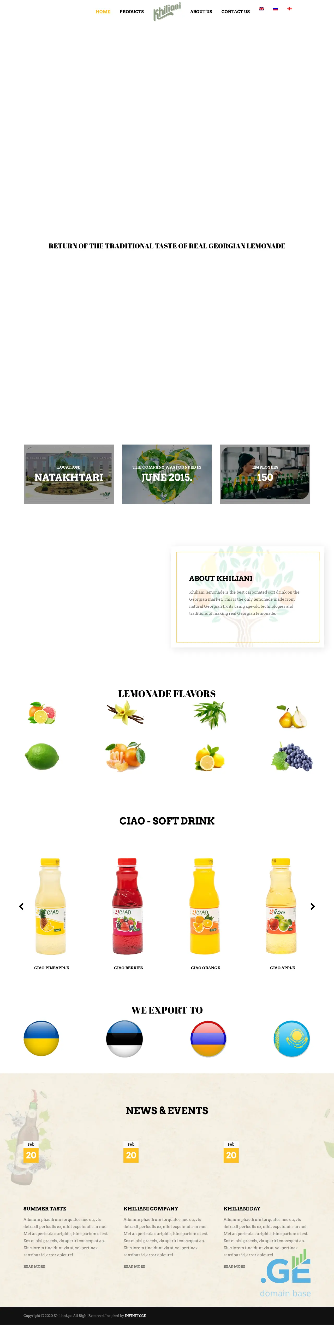 Screenshot of the site khiliani.ge