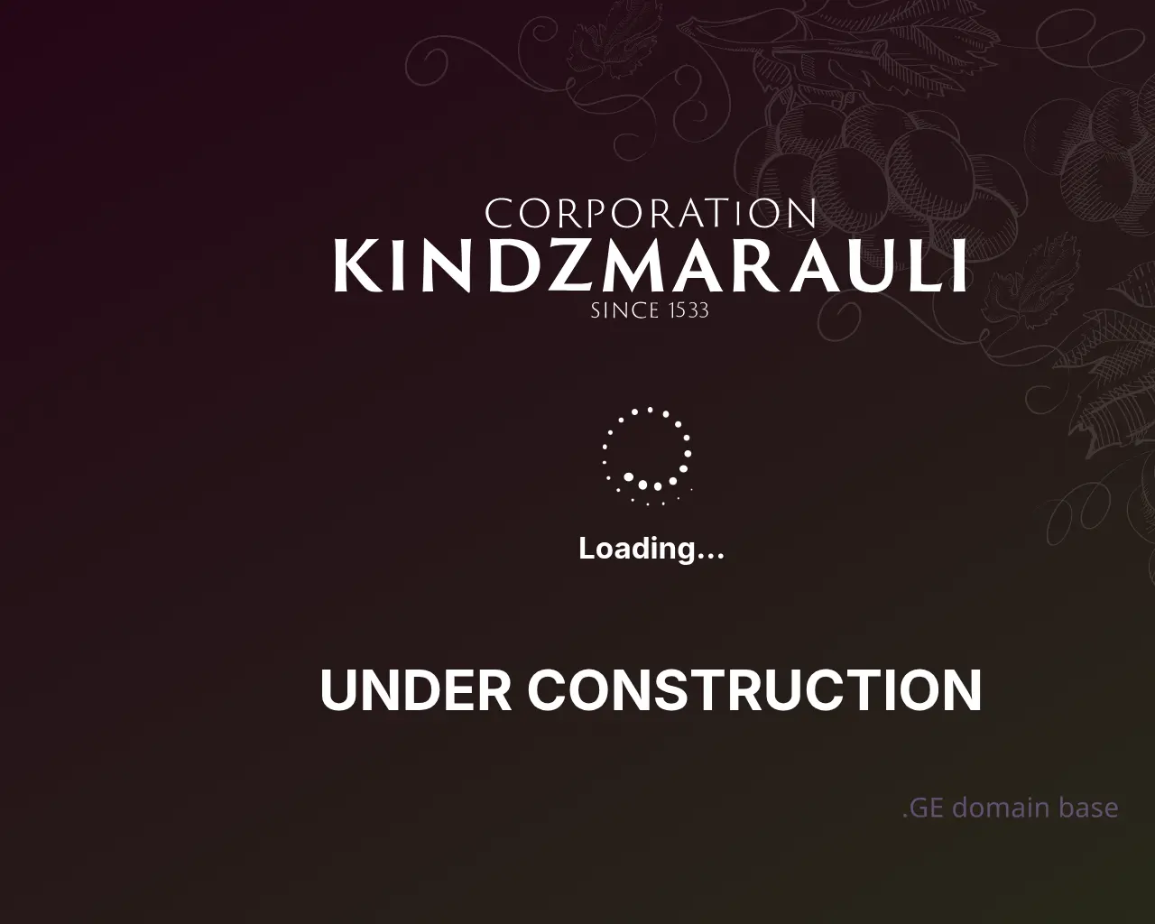 Screenshot of the site kindzmarauli.ge