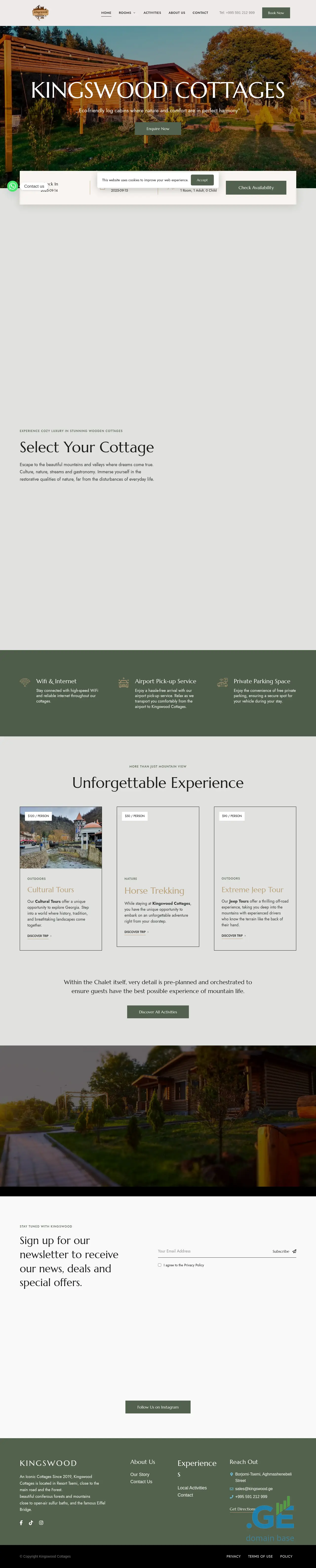 Screenshot of the site kingswood.ge