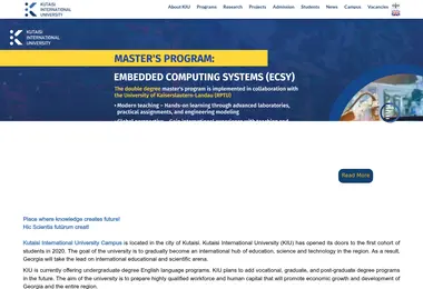 Screenshot of kiu.edu.ge
