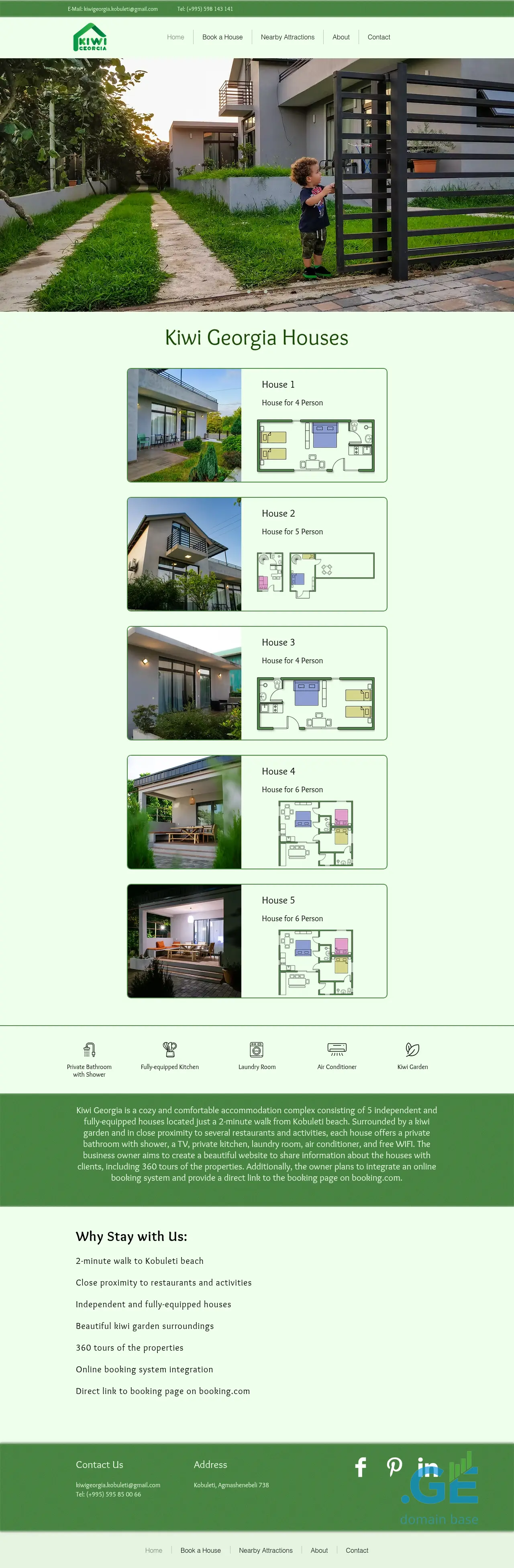 Screenshot of the site kiwigeorgia.ge