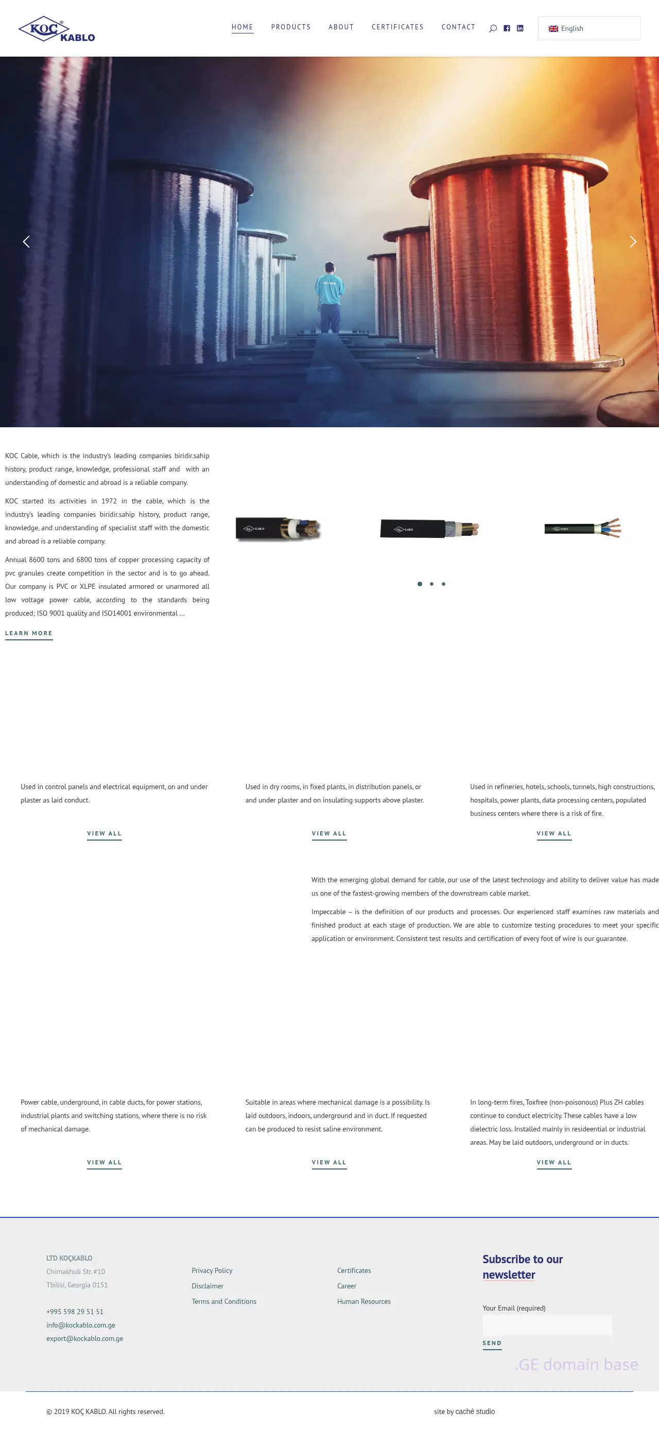 Screenshot of the site kockablo.com.ge