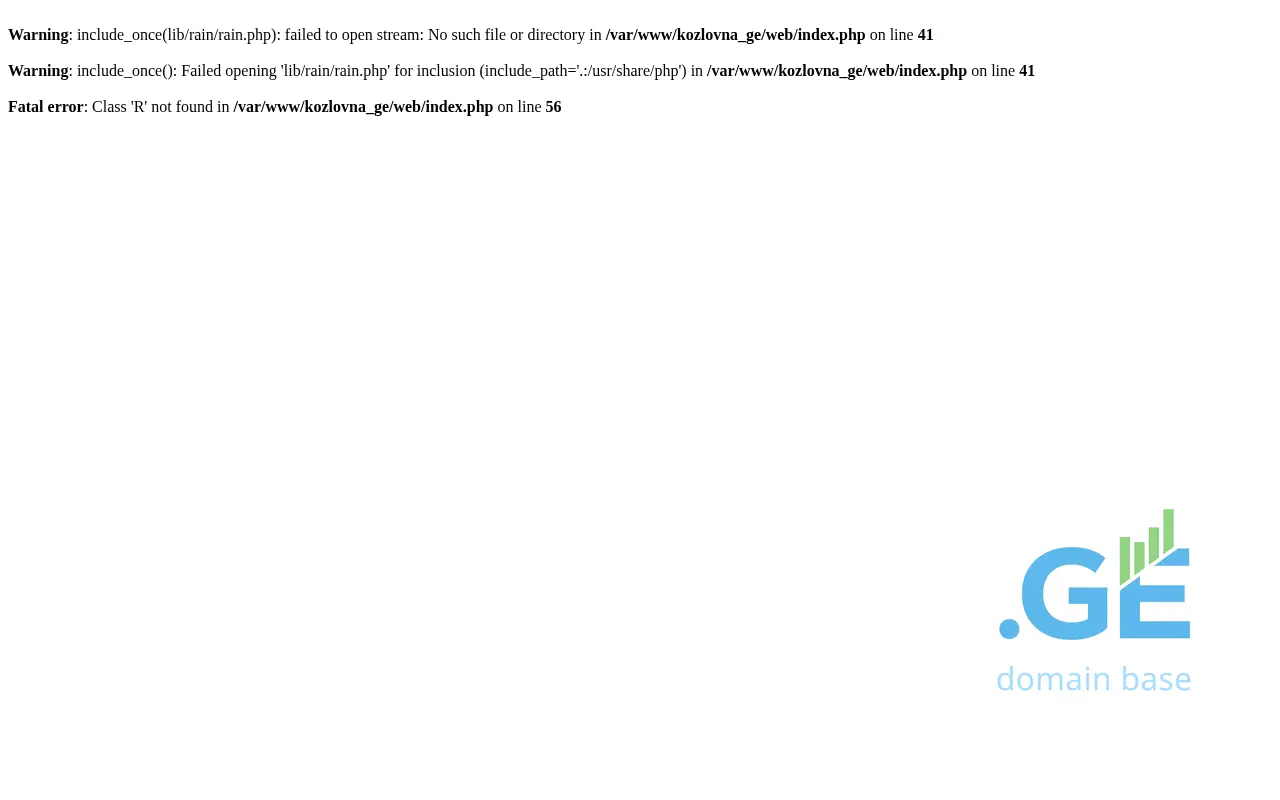 Screenshot of the site kozlovna.ge