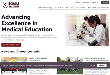 Screenshot of kwiu.edu.ge