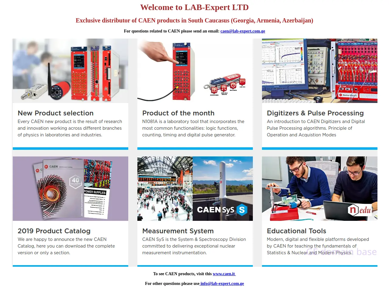 Screenshot of the site lab-expert.com.ge