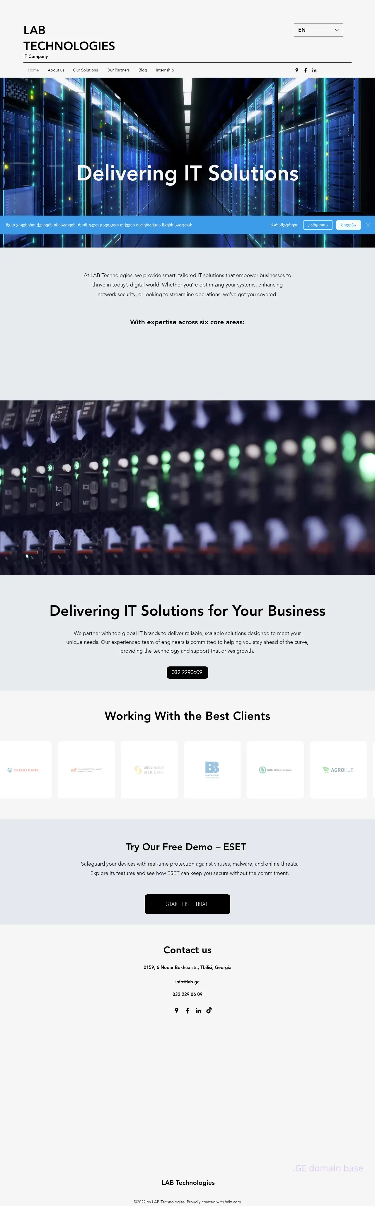 Screenshot of the site lab.ge