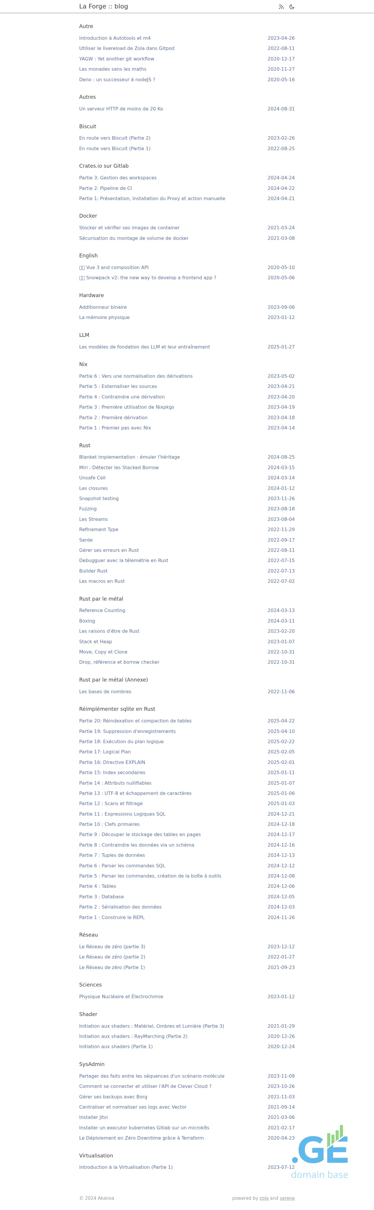 Screenshot of the site lafor.ge