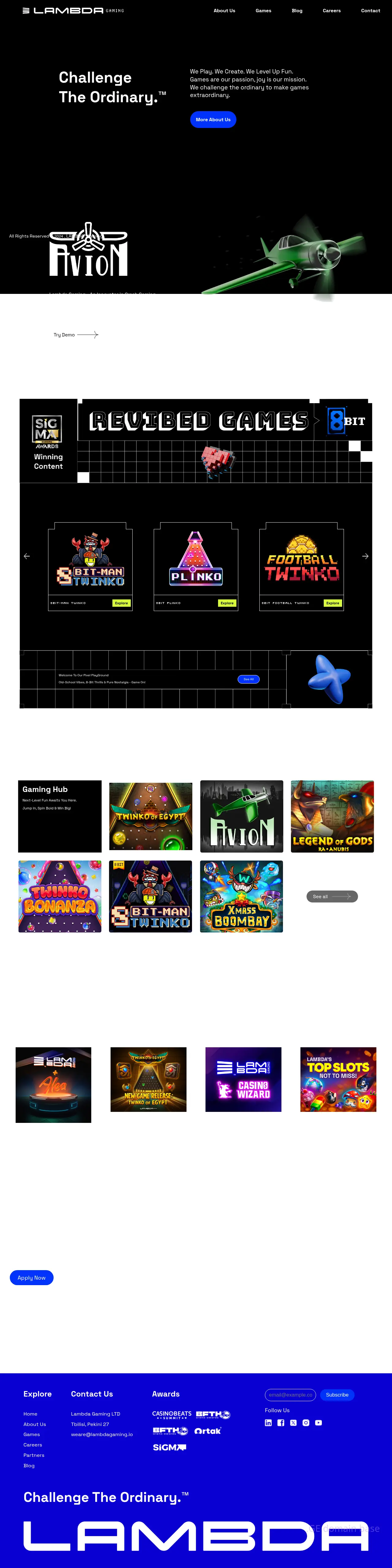 Screenshot of the site lambda.ge