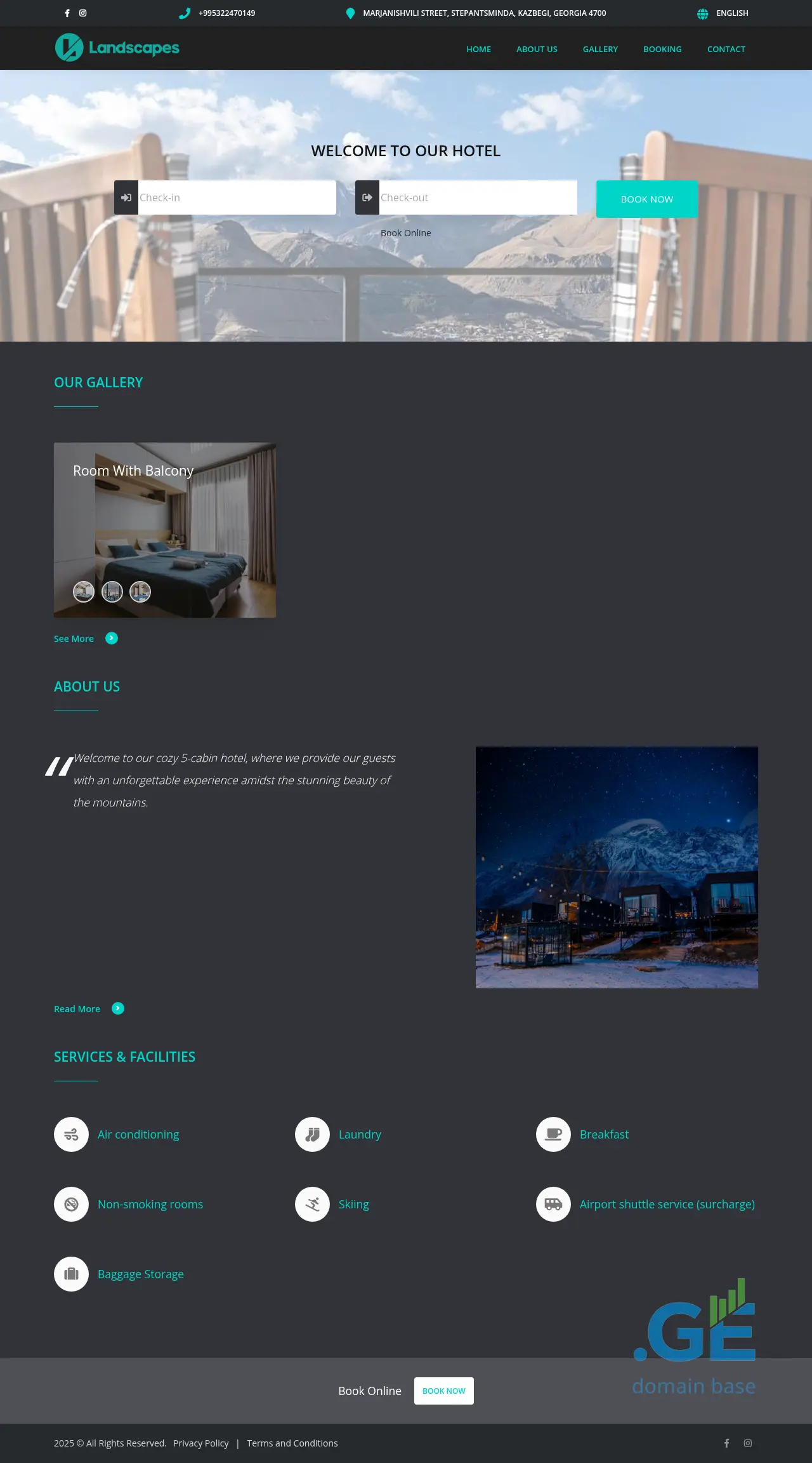 Screenshot of the site landscapes.ge