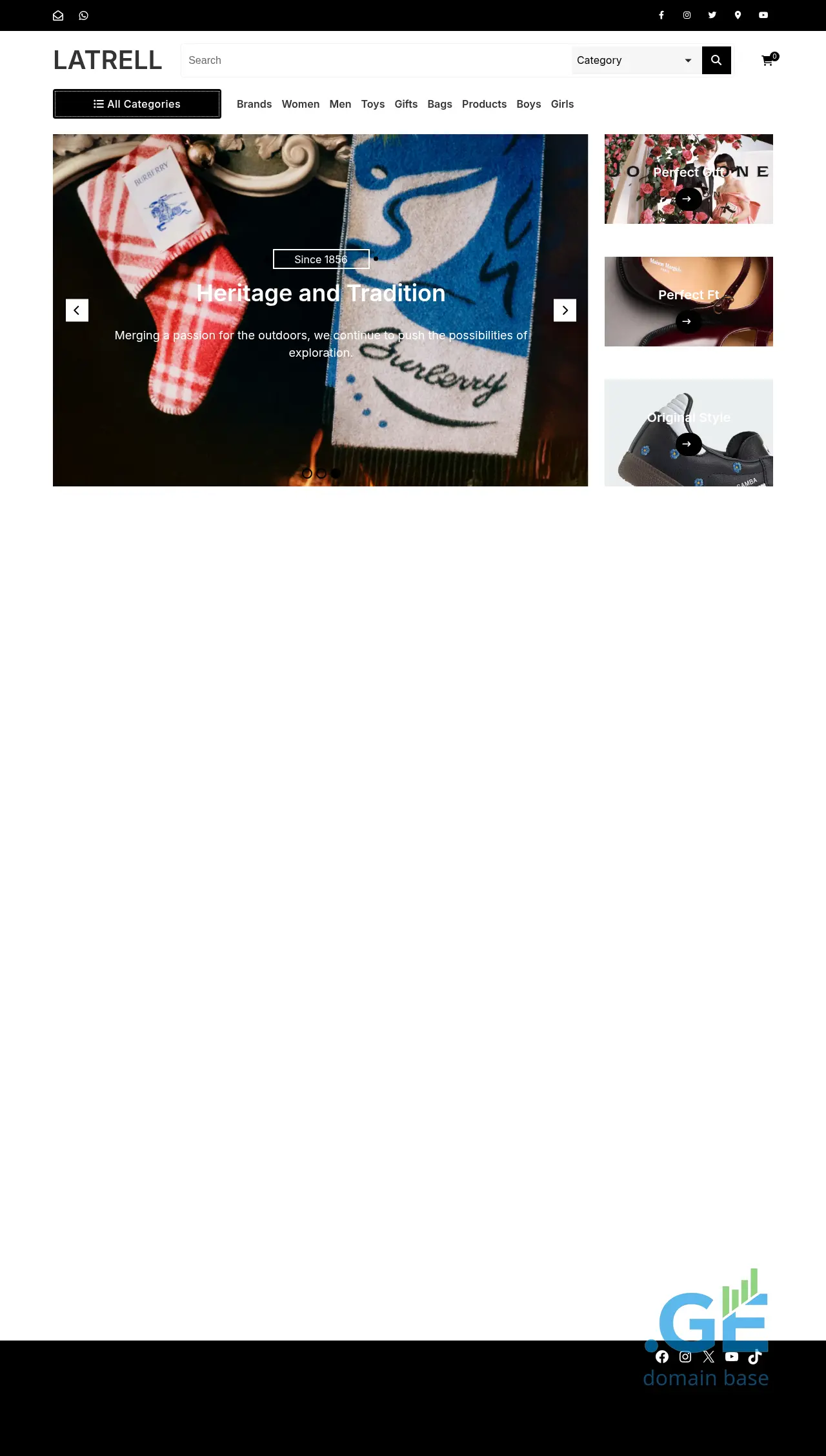 Screenshot of the site latrell.ge