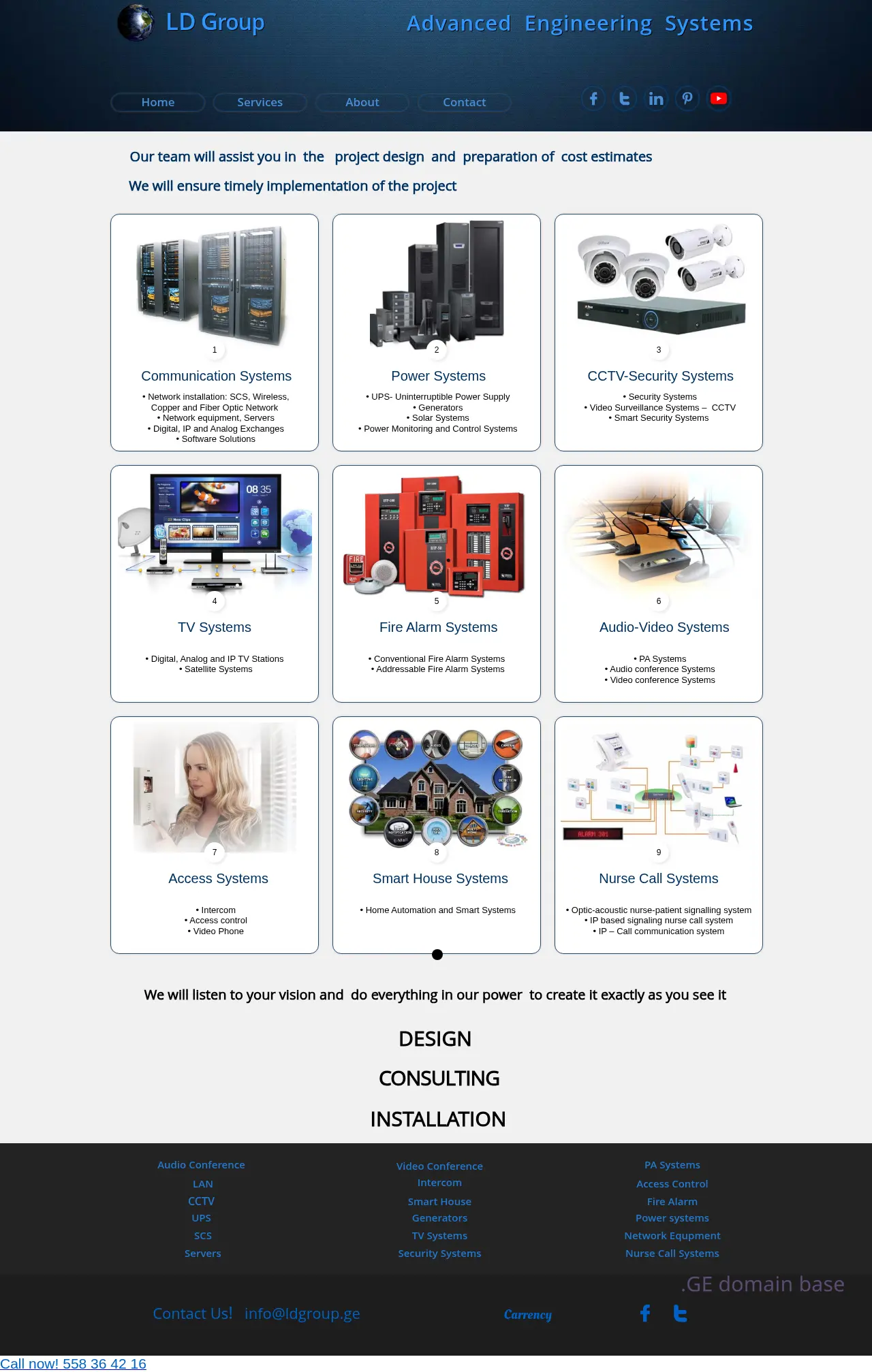 Screenshot of the site ldgroup.ge