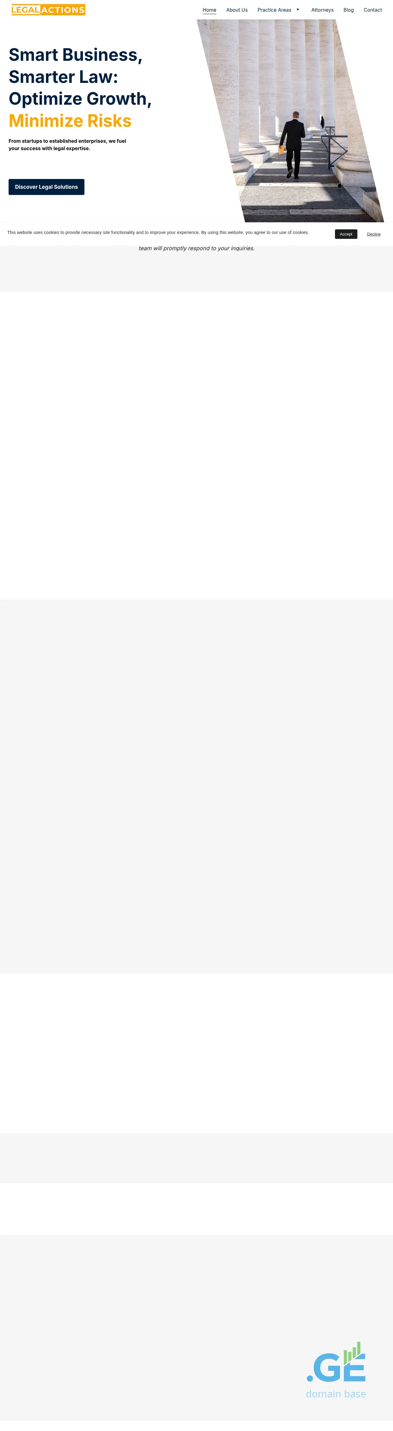 Screenshot of the site legalactions.ge