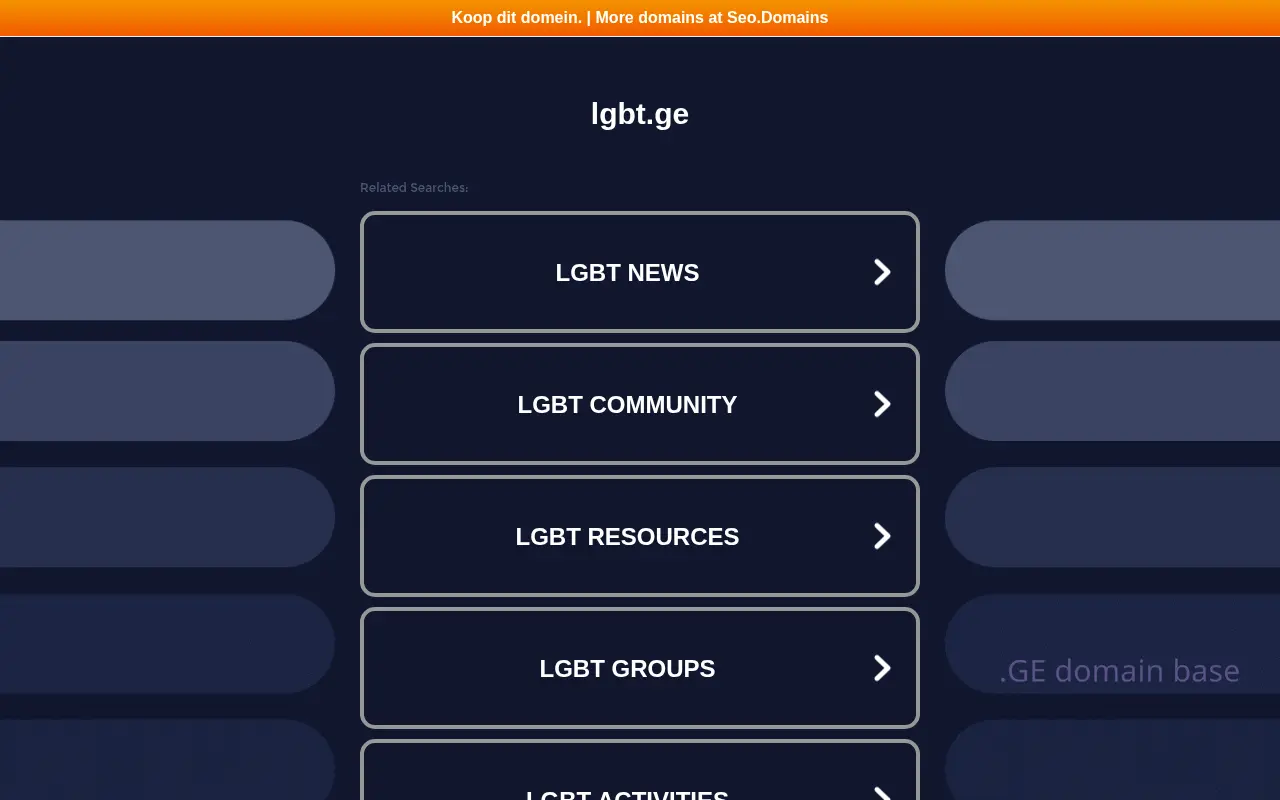 Screenshot of the site lgbt.ge