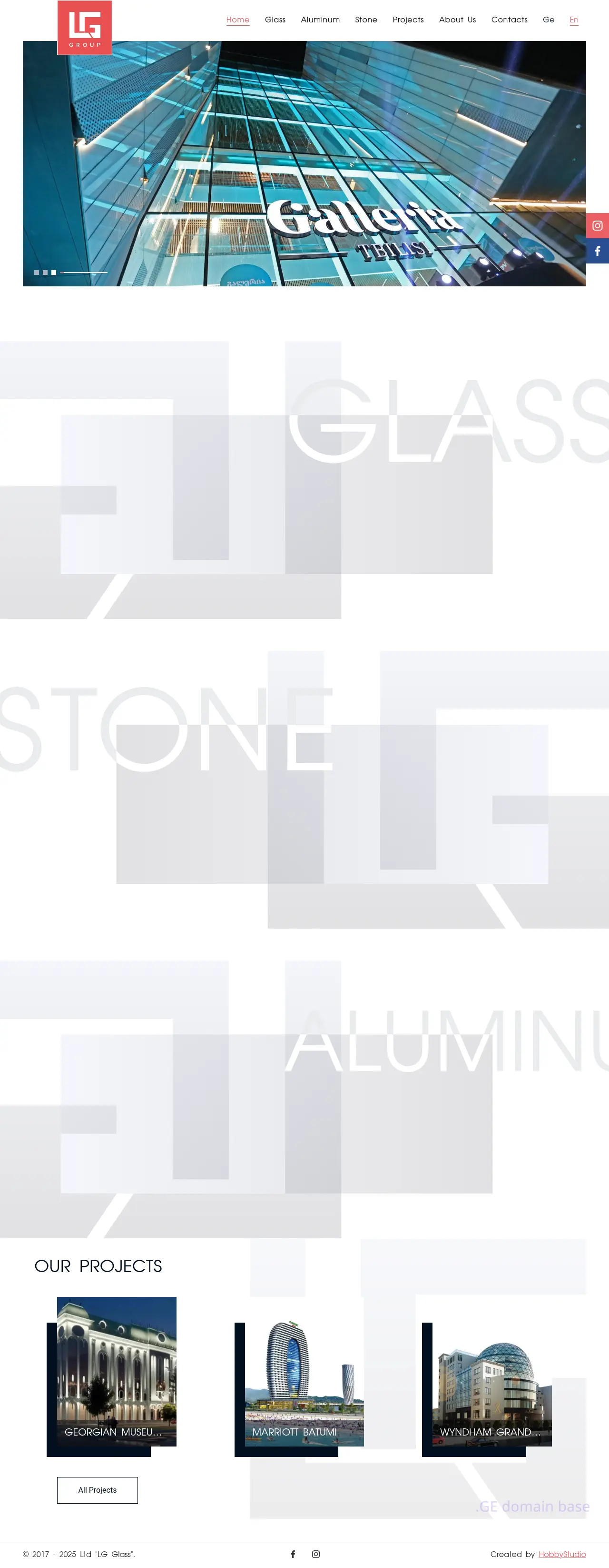 Screenshot of the site lggroup.ge