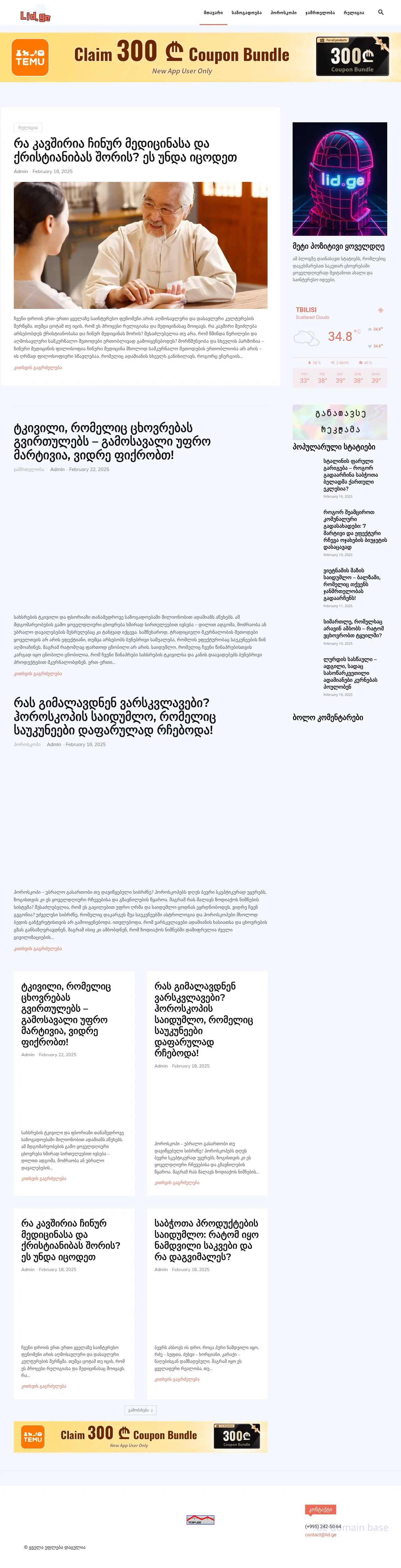 Screenshot of the site lid.ge