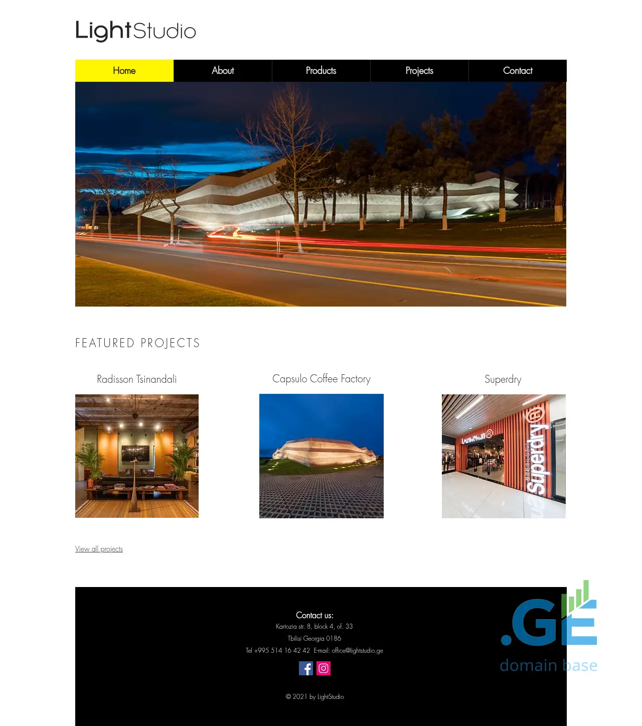 Screenshot of the site lightstudio.ge
