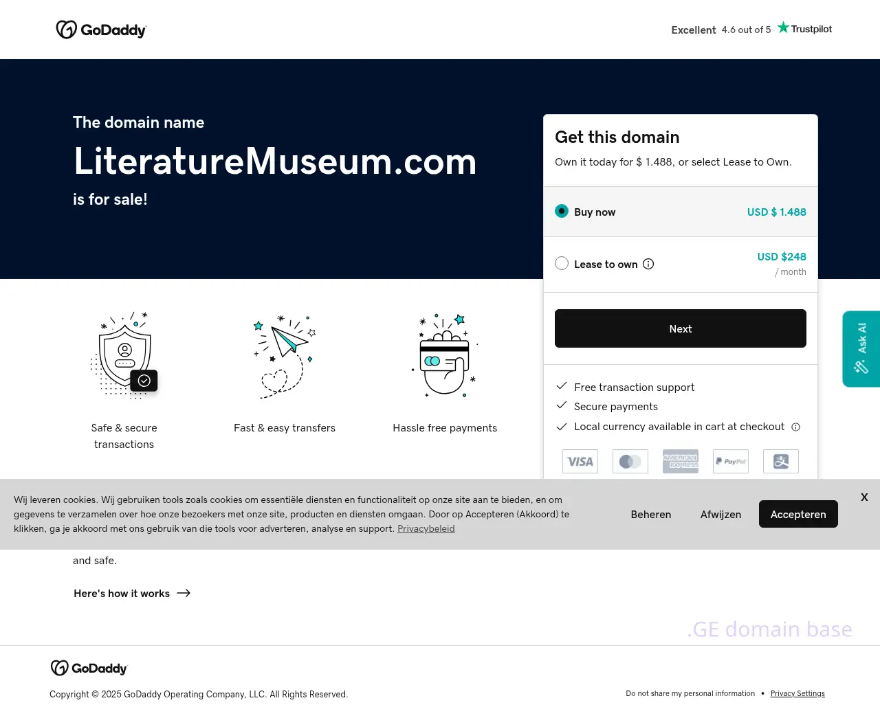 Screenshot of the site literaturemuseum.ge