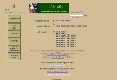Screenshot of litinfo.ge