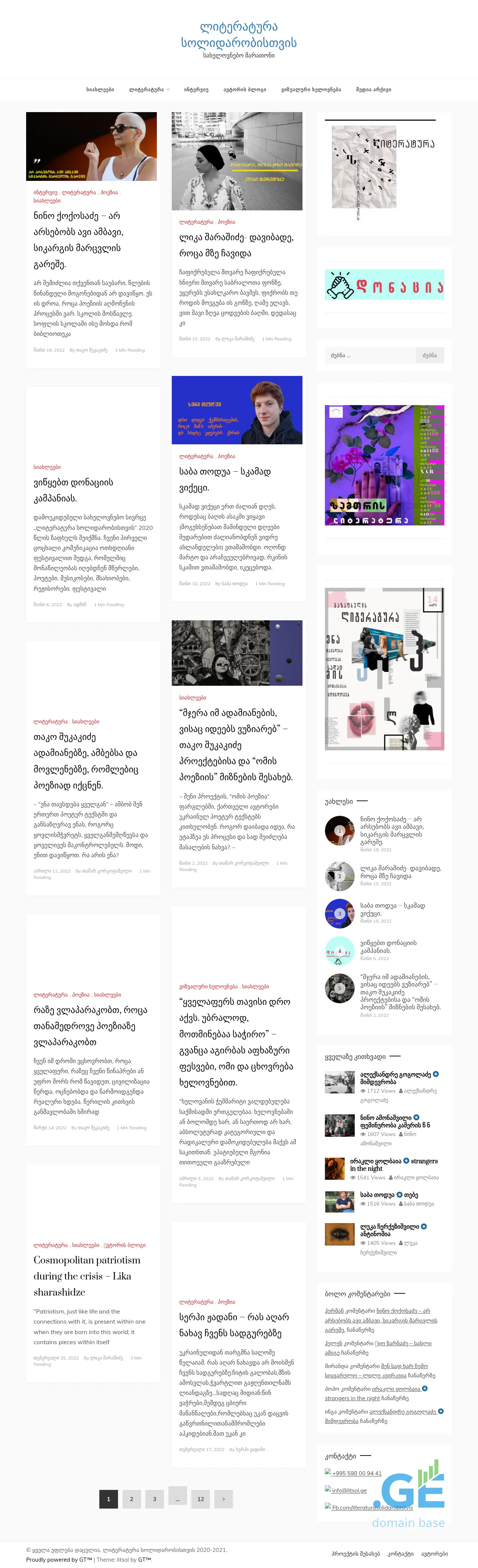 Screenshot of the site litsol.ge