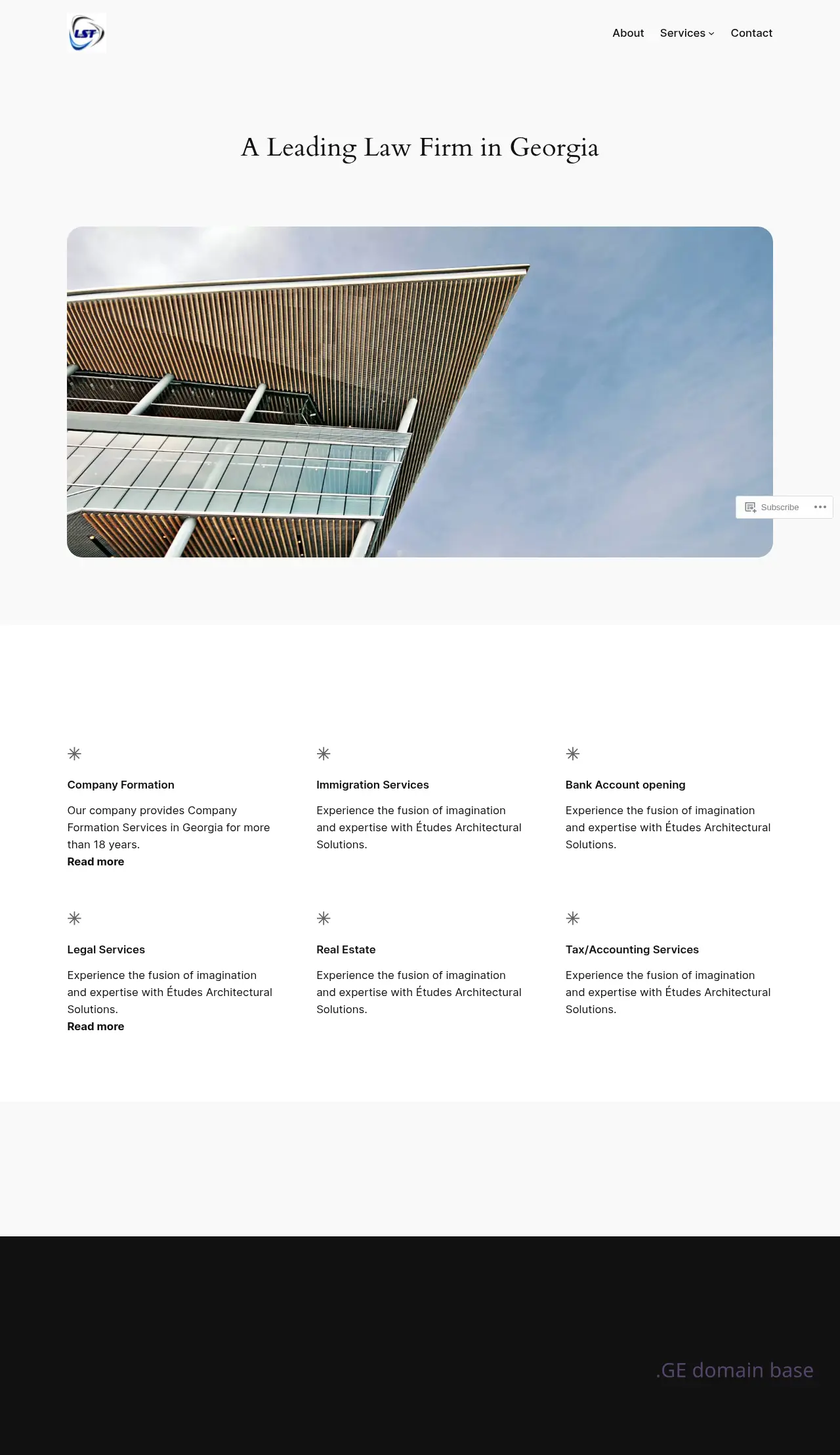 Screenshot of the site lst.ge