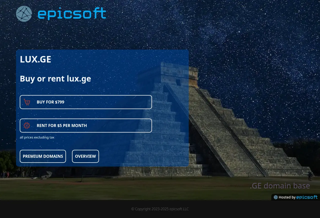 Screenshot of the site lux.ge