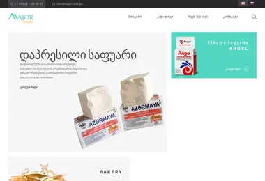Screenshot of major.com.ge