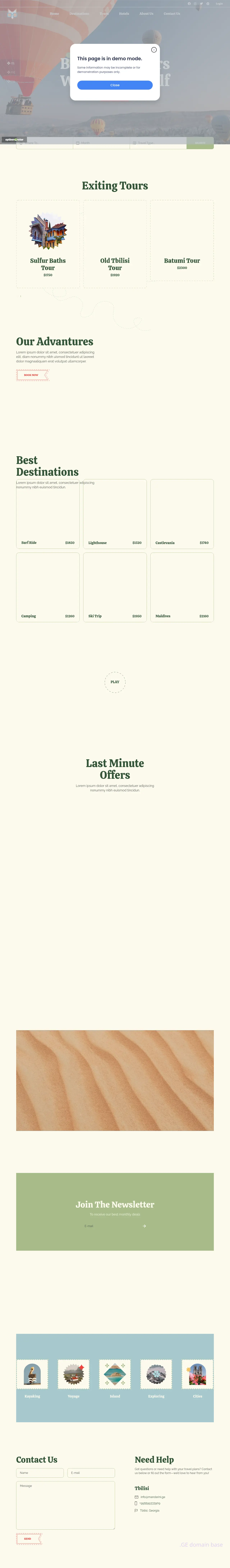 Screenshot of the site mandarini.ge