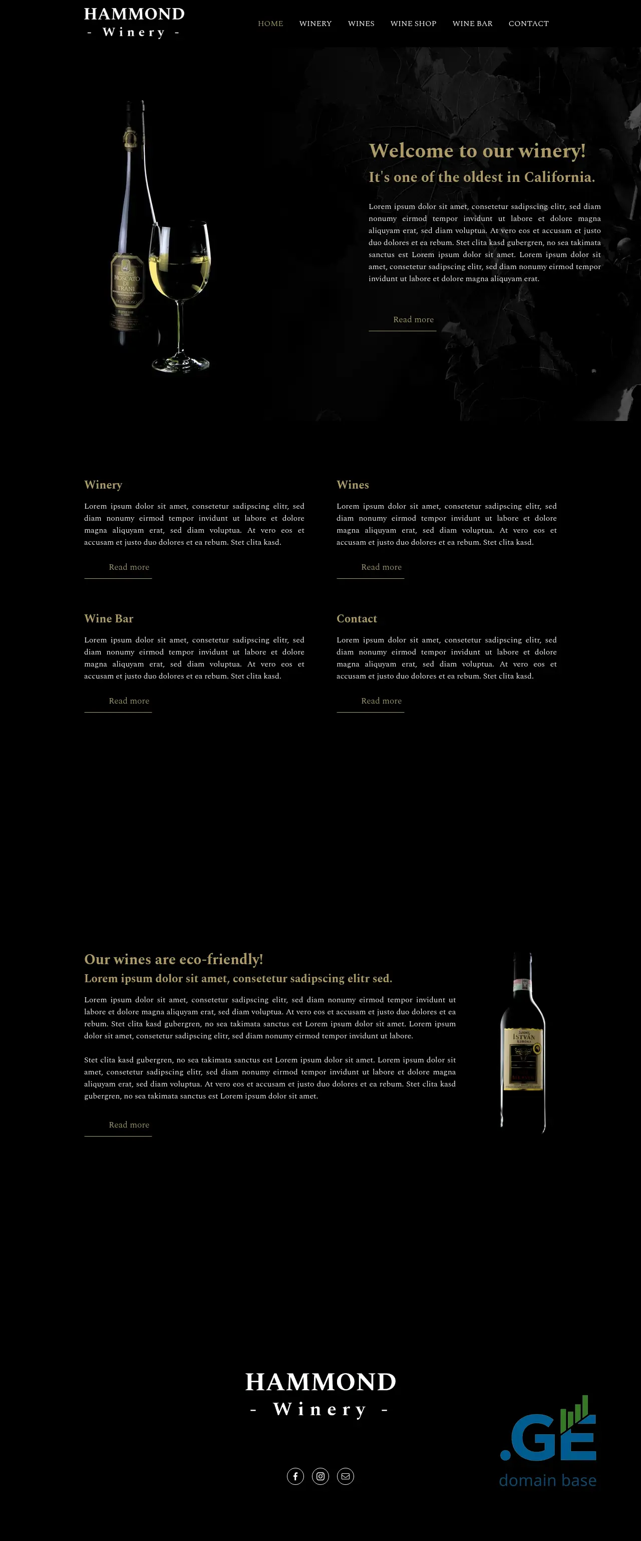 Screenshot of the site mani.ge