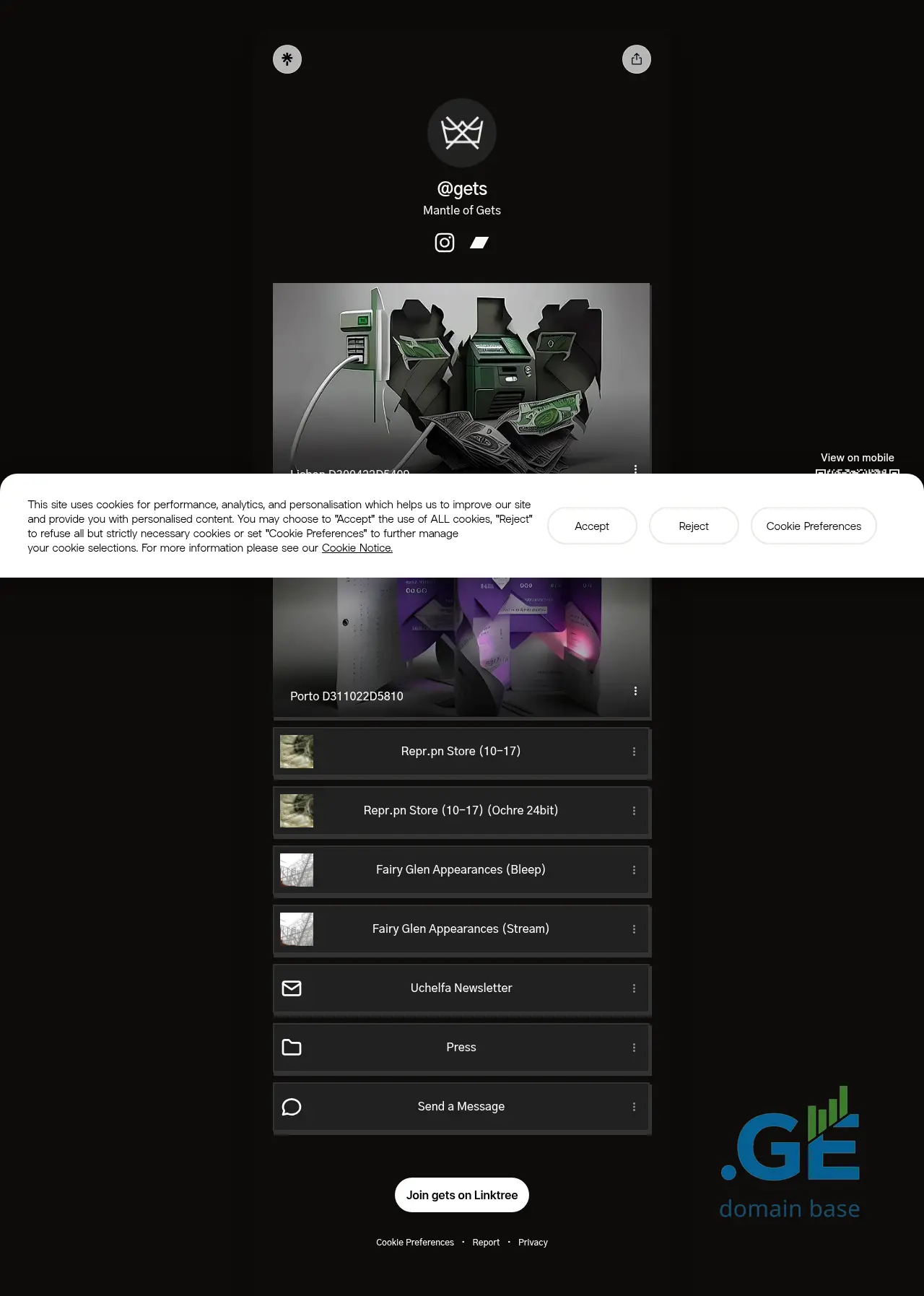 Screenshot of the site mantleof.ge