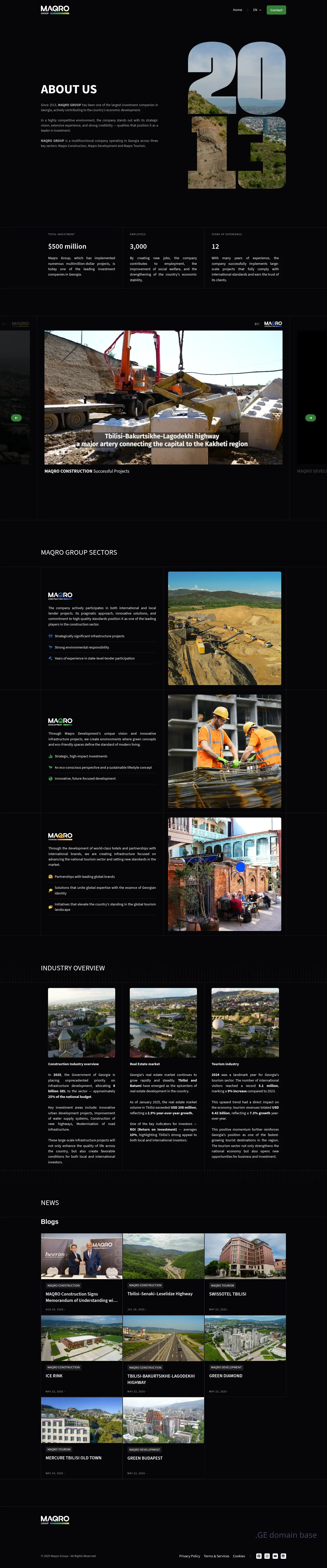 Screenshot of the site maqro.ge