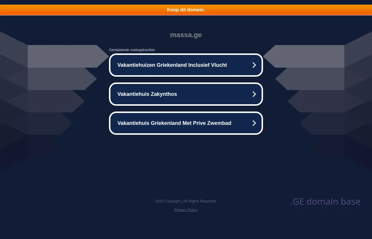 Screenshot of the site massa.ge