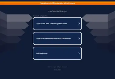 Screenshot of mechanization.ge