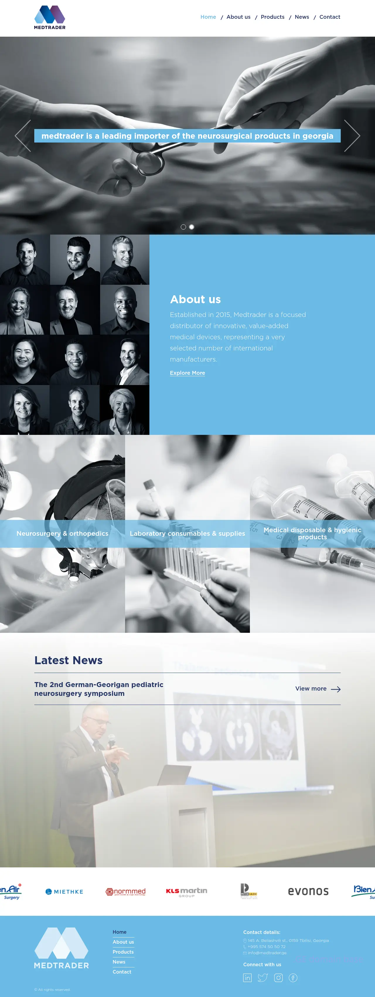 Screenshot of the site medtrader.ge
