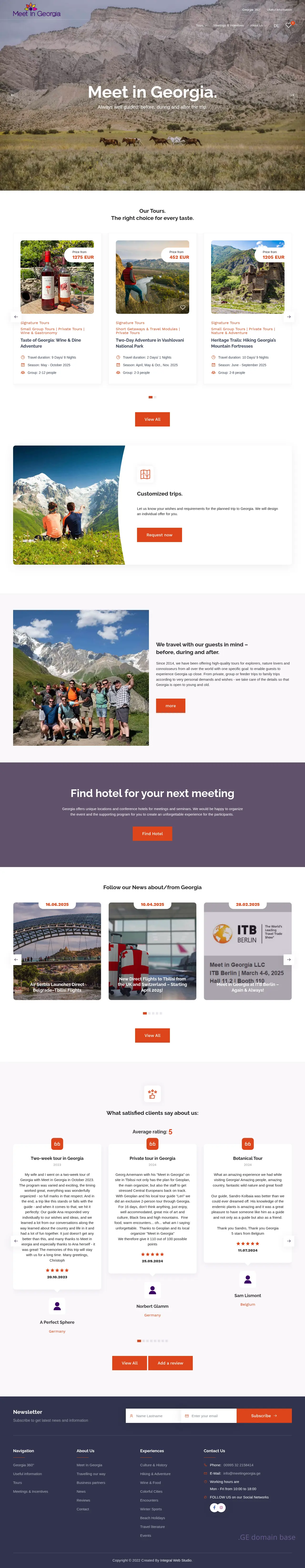 Screenshot of the site meetingeorgia.ge