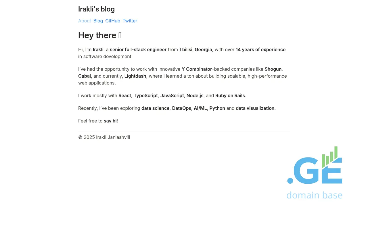 Screenshot of the site meetup.ge