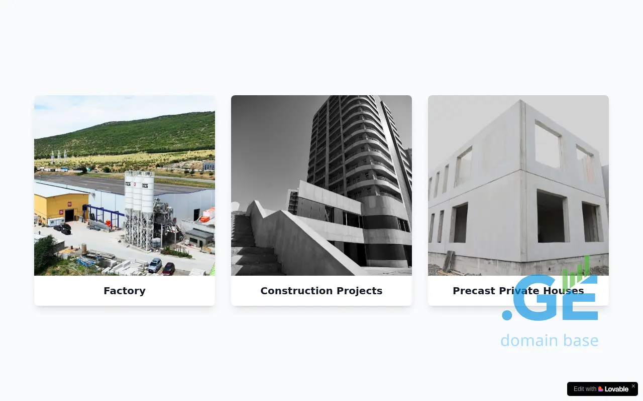 Screenshot of the site megaholding.ge
