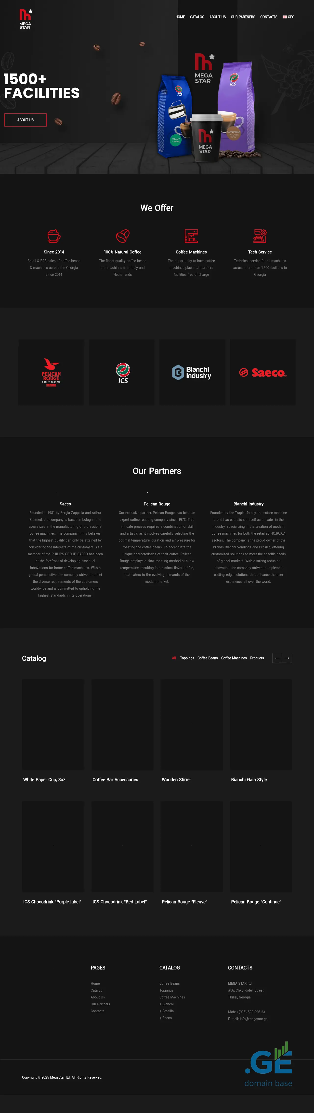 Screenshot of the site megastar.ge