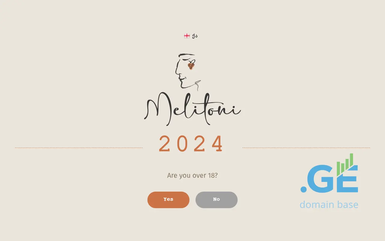Screenshot of the site melitoni.ge