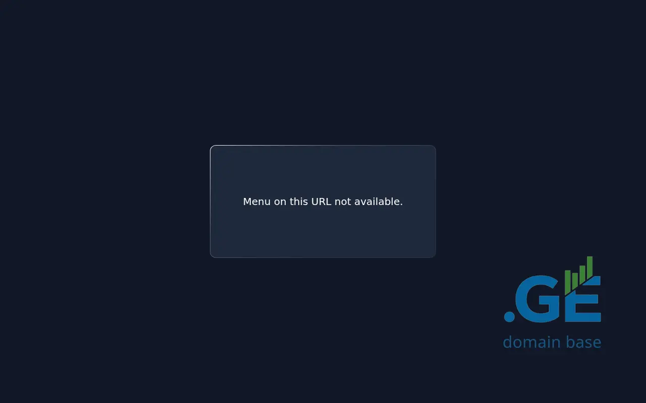 Screenshot of the site meniu.ge