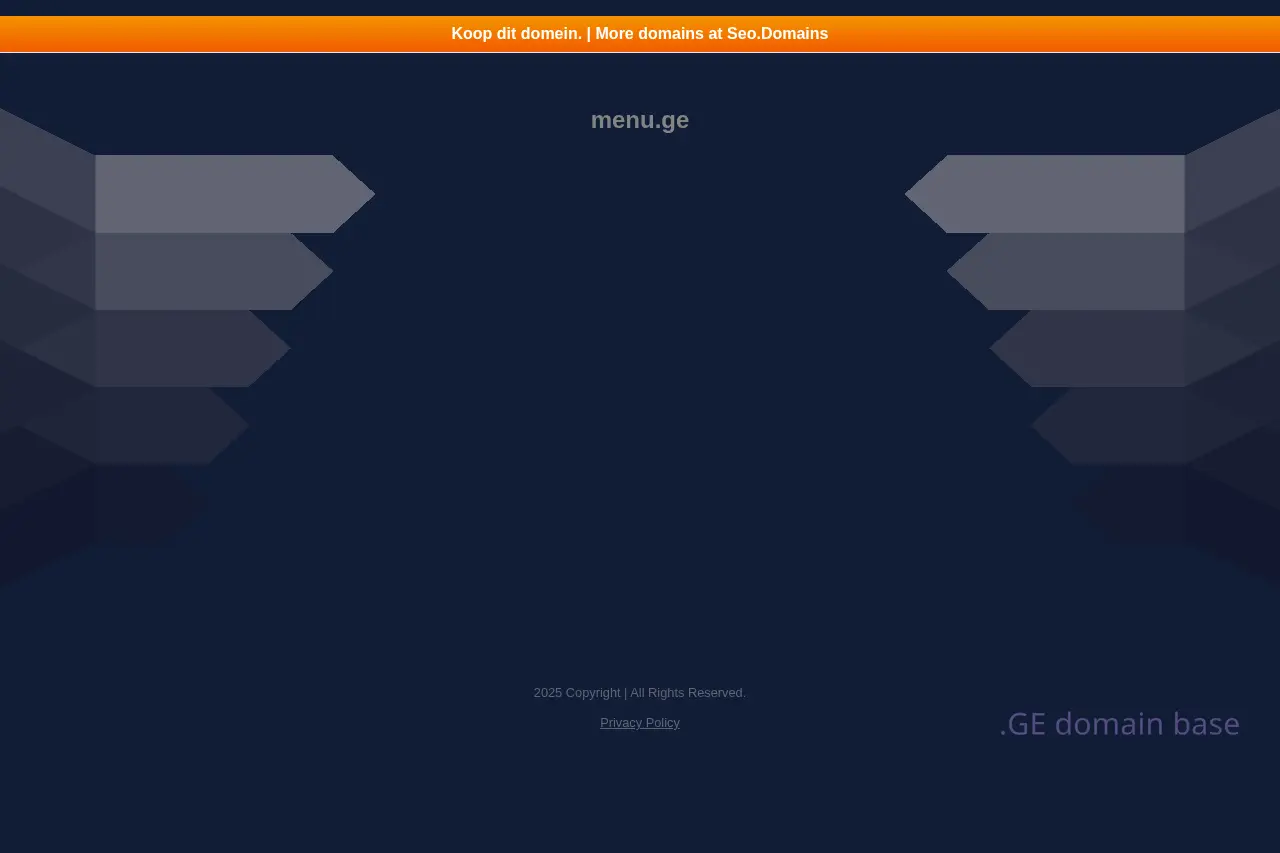 Screenshot of the site menu.ge