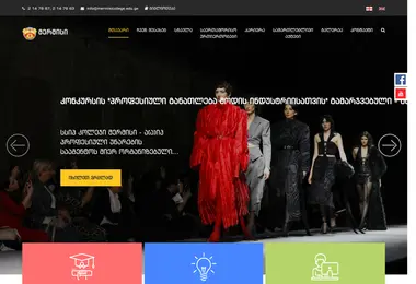 Screenshot of mermisicollege.edu.ge