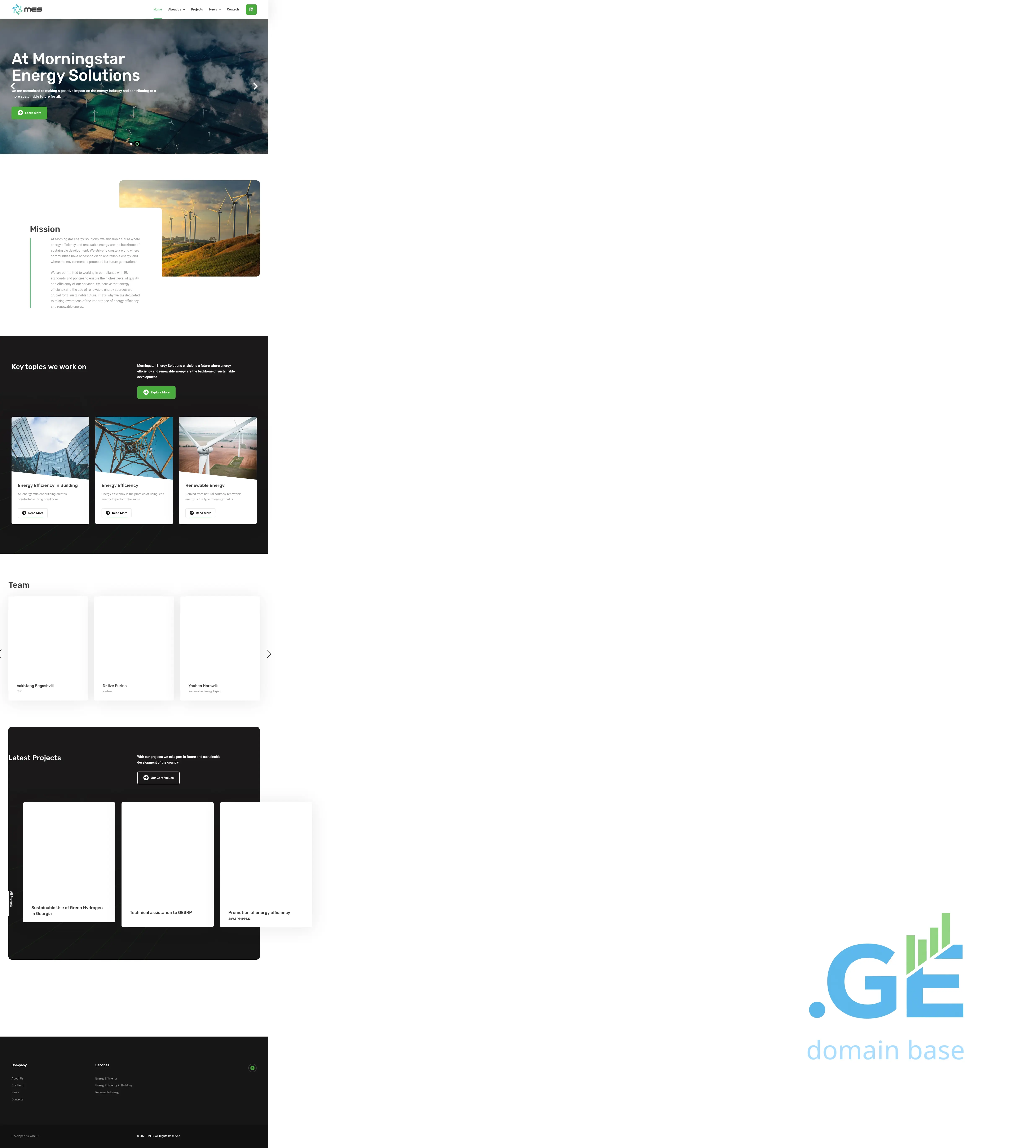 Screenshot of the site mes.com.ge