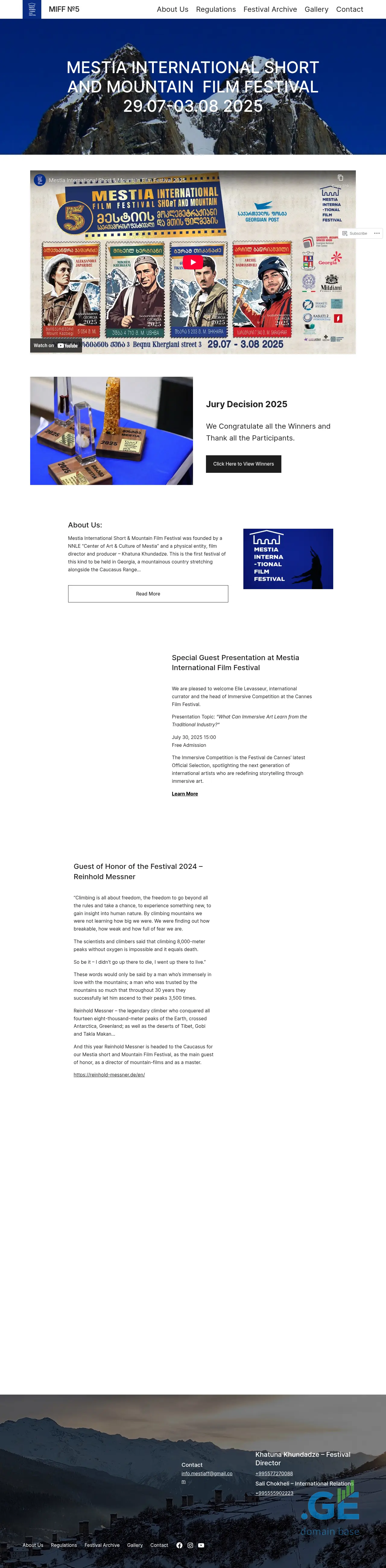 Screenshot of the site mestiaff.ge