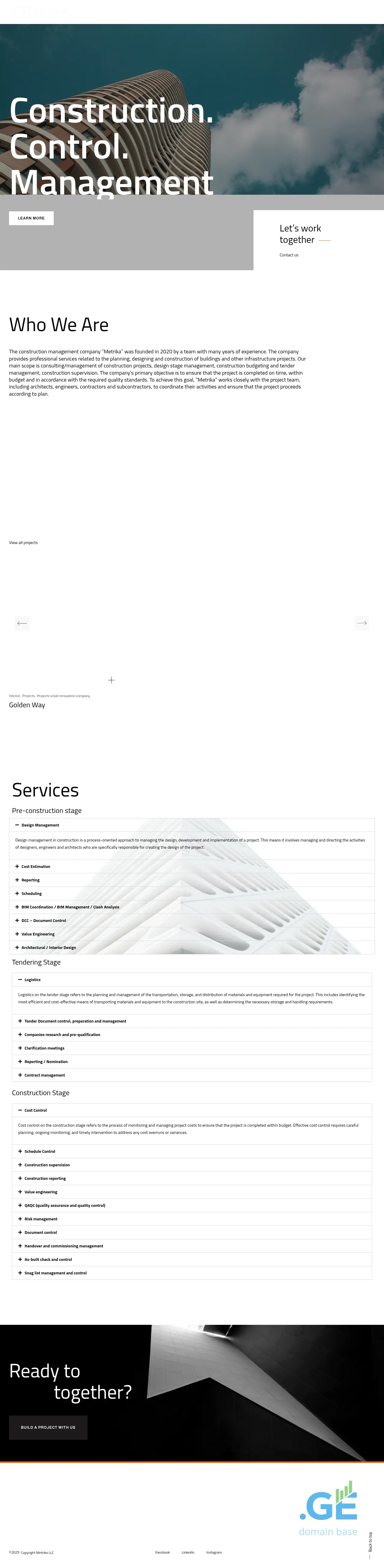 Screenshot of the site metrika.ge