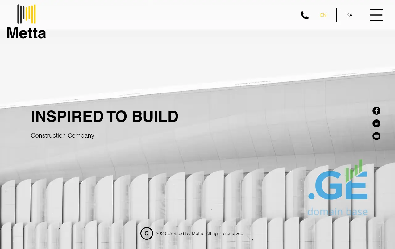 Screenshot of the site metta.ge