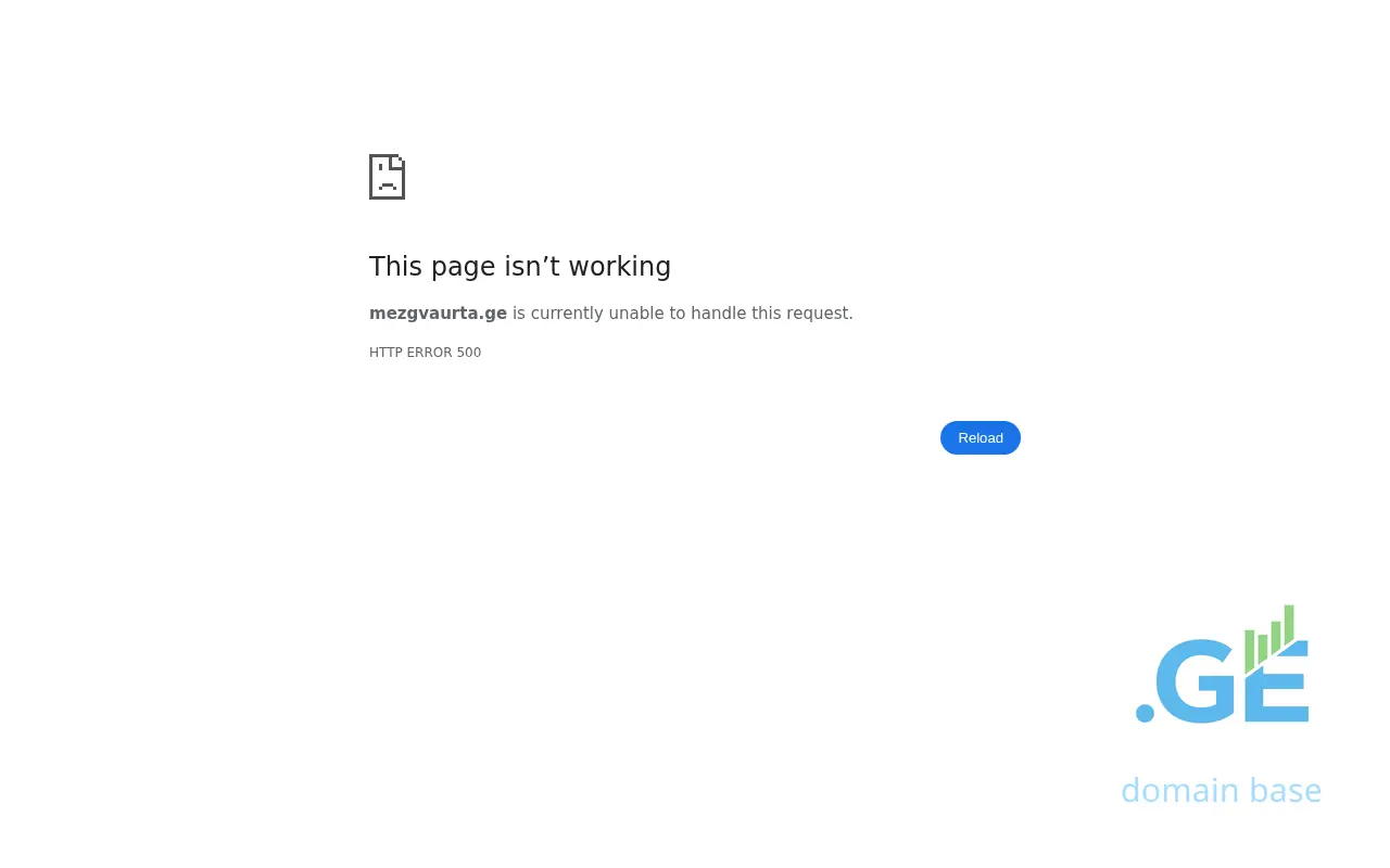 Screenshot of the site mezgvaurta.ge
