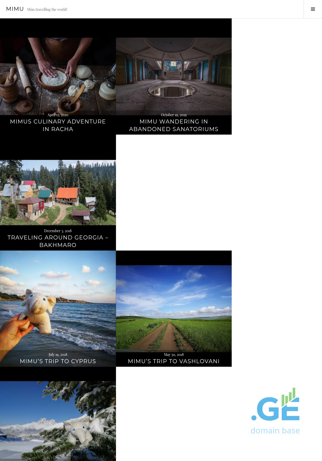 Screenshot of the site mimu.ge