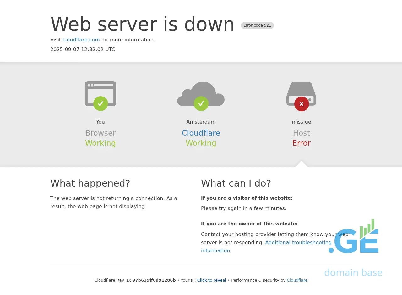 Screenshot of the site miss.ge