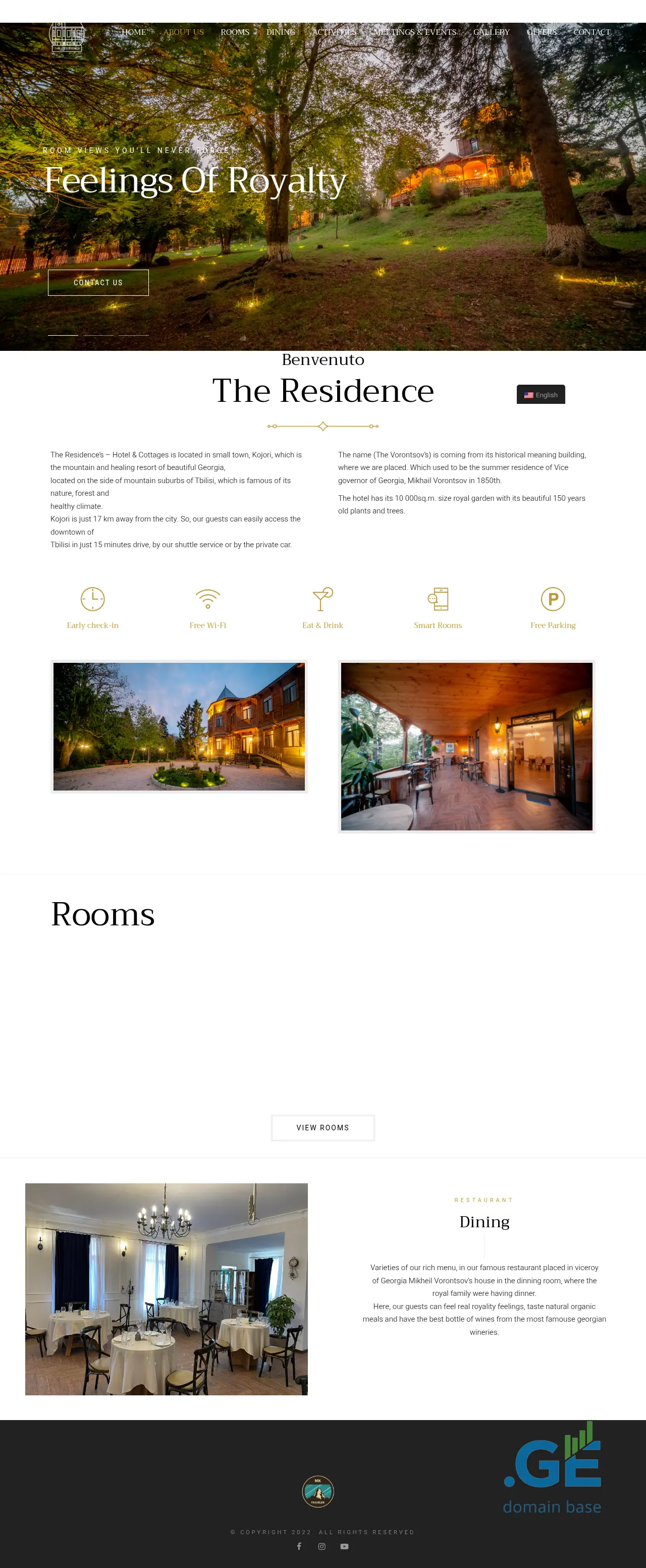 Screenshot of the site mkrooms.ge